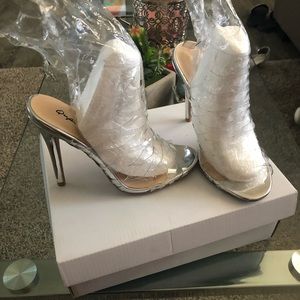 Clear high heels